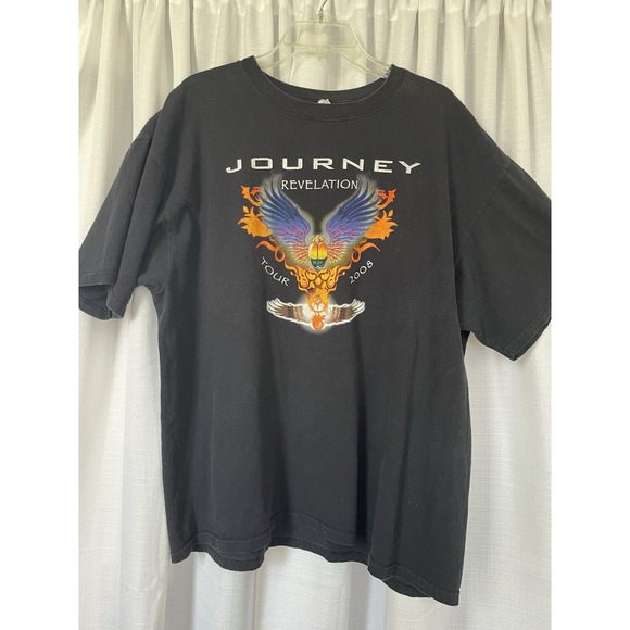 Anvil Other - Journey Band T Shirt Revelation Tour 2008 Size 2X Anvil Tear Away Label